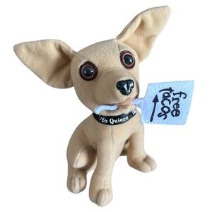 Vintage Taco Bell Applause Chihuahua Dog Plush “Free Tacos” Yo Quiero Taco Bell